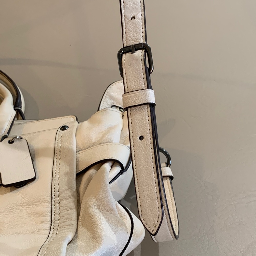 Coach Swagger Cream Leather Carryall Satchel - Picture 16 of 16